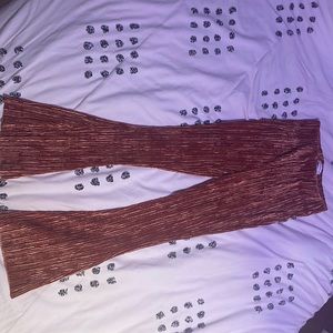 Velvet burnt orange flare pants less than a year old!